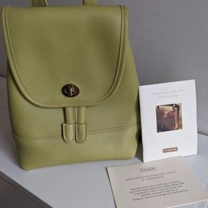 Vintage Coach Mini Backpack lime